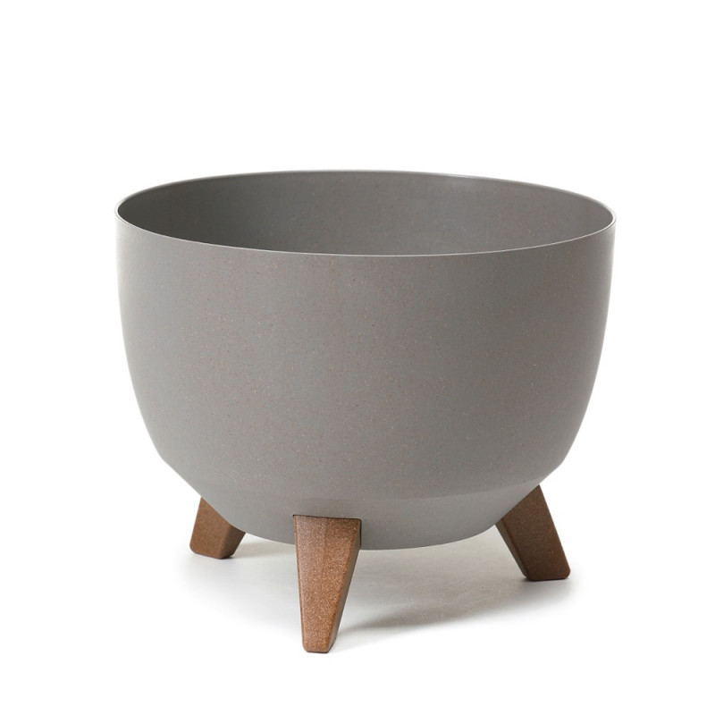 Горшок мыса Ламела Рома ЭКО Wood 47 см на ножках 922 - Бежевый