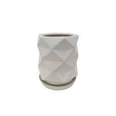 Горщик керамічний КООП Цитрин 30 см Білий 0223