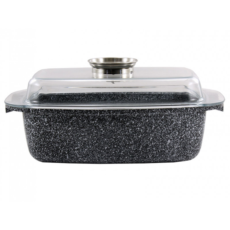 Гусятниця 5,5 л Zauberg Сірий Мармур 0832-SN - Фісташковий