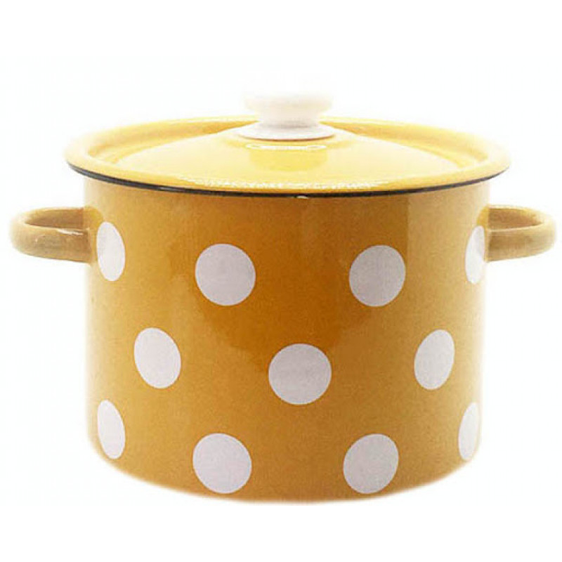 Каструля Idilia 3 л 1612/4 Білий горох Гірчичний 42080 - Металік