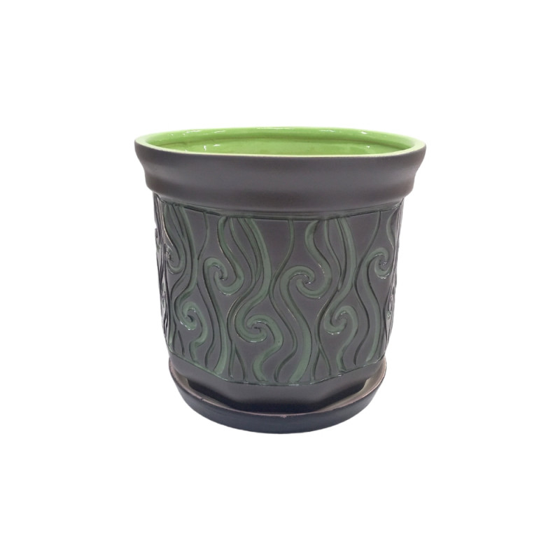 Набір горщиків КООП Кіто 3 пр h-17/12/9 см Сахара Сірий 0078 - Еспресо