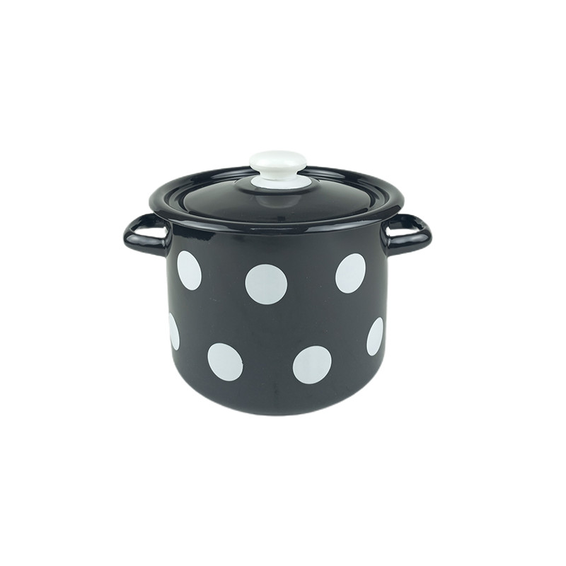 Каструля Idilia 7 л 1620/4 Білий горох Чорний 44465