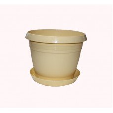 Горщик для квітів Квітник Перлина 15 см з підставкою