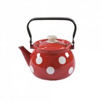 Чайник Idilia 2,5л 2710/4 Белый горох красный