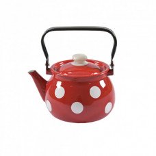 Чайник Idilia 2,5л 2710/4 Белый горох красный