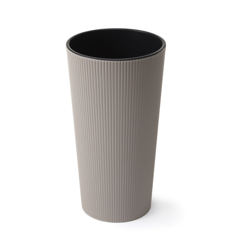 Горщик терасний Ламела Лілія Джампер 40 см з вкладом 866 - Бордовий