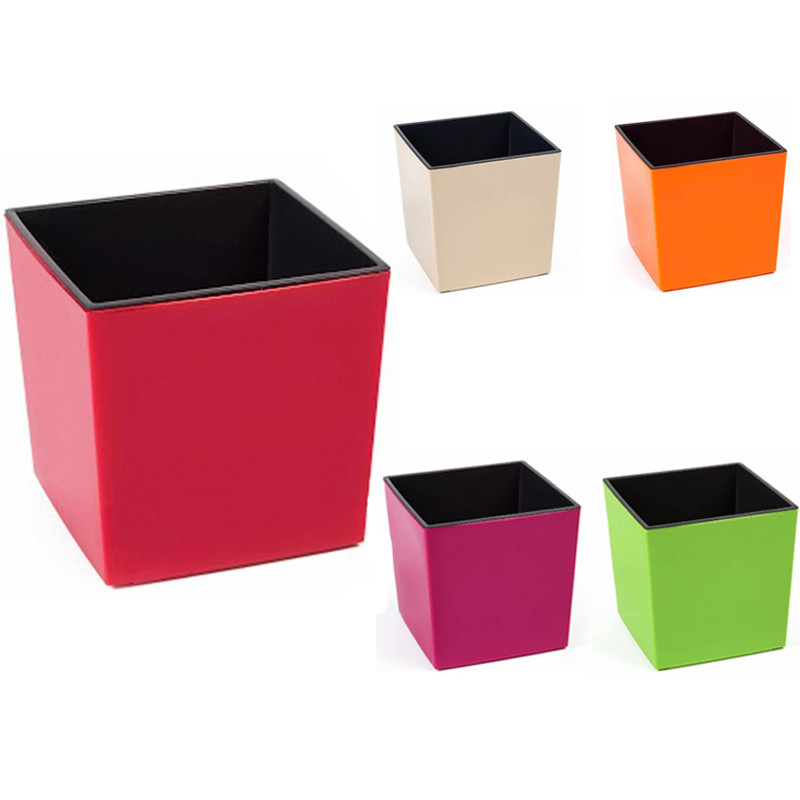 Горщик терасний Ламела Юка 40 см з вкладом 554  - Антрацит