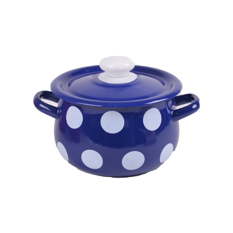 Каструля Idilia 2,4 л 1711/4 Білий горох Синій 42526 - Кораловий
