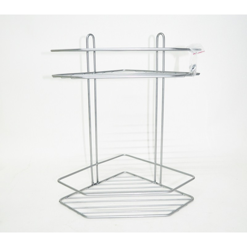 Поличка 2-ярусна кутова Металік Ребро