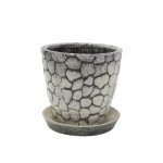 Набір горщиків КООП Стоун 3 пр h-14/11/9 см Каміння Сірий 0203 - White