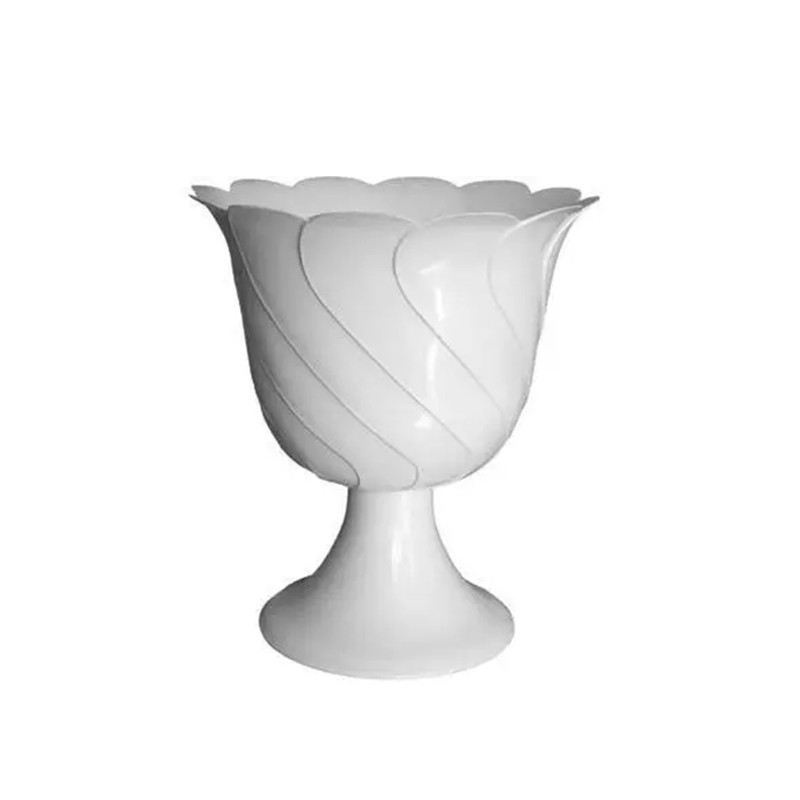 Горщик на низькій ніжці ММ-Пласт Тюльпан 19 см GT19 - Теракотовий