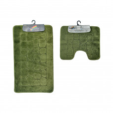Набір килимків для ванної 60*100 см Banyolin Класік Темне болото 2 пр 156-D.Green