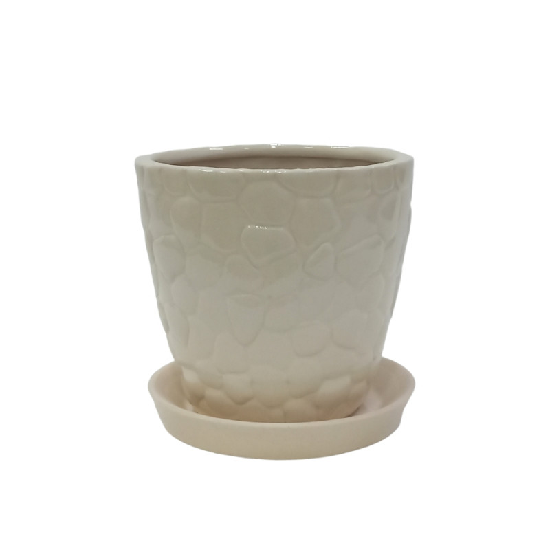 Набір горщиків КООП Стоун 3 пр h-14/11/9 см Каміння Сірий 0203