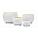 Горщик керамічний Оріана Глянець Куля 0,4 л - Білий