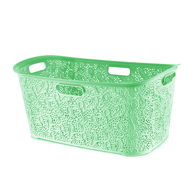 Кошик для білизни Hobby life Мереживо 40 л 08 1072 - Кораловий