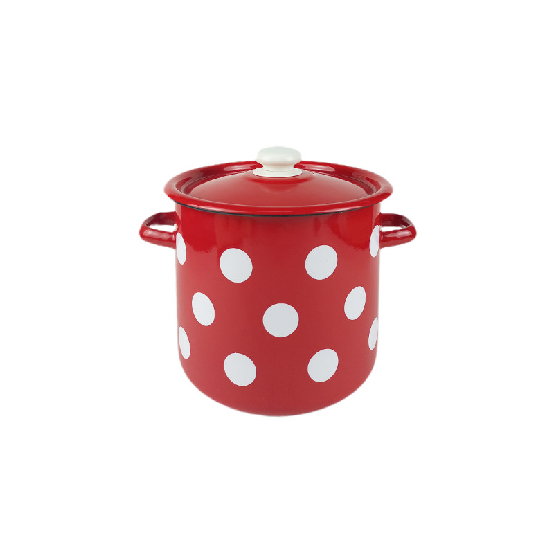 Каструля Idilia 7 л 1620/4 Білий горох Червоний 1400 - Гірчичний