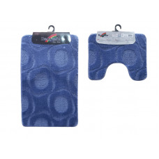 Набор ковриков для ванной 60*100 см. Banyolin Классик Темно-голубой 2 пр 161-D.Blue