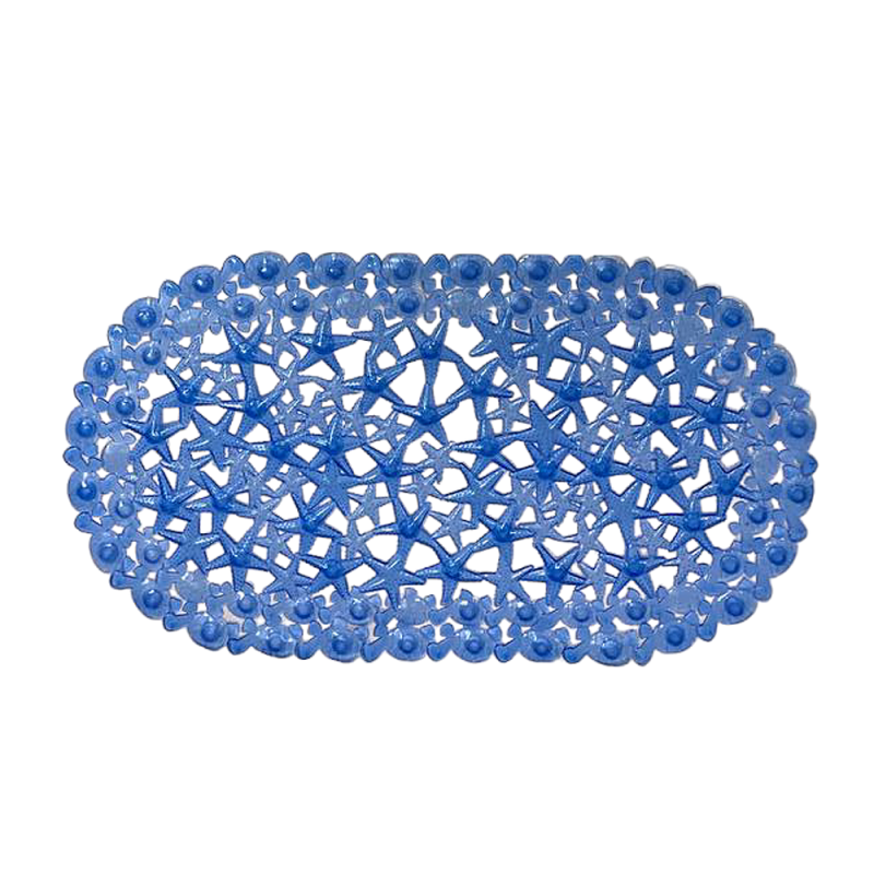 Килимок для душової Eco Fabric Морська зірка 68х37см Прозоро-синій 6837-006 - Білий мармур