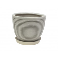 Набір горщиків КООП Верона 5 пр h-18/16/14/12/10 см Ребро Кремовий 0002