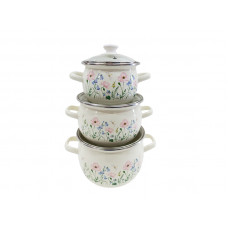 Набір каструль Idilia №6928 Еліка молочна 42215