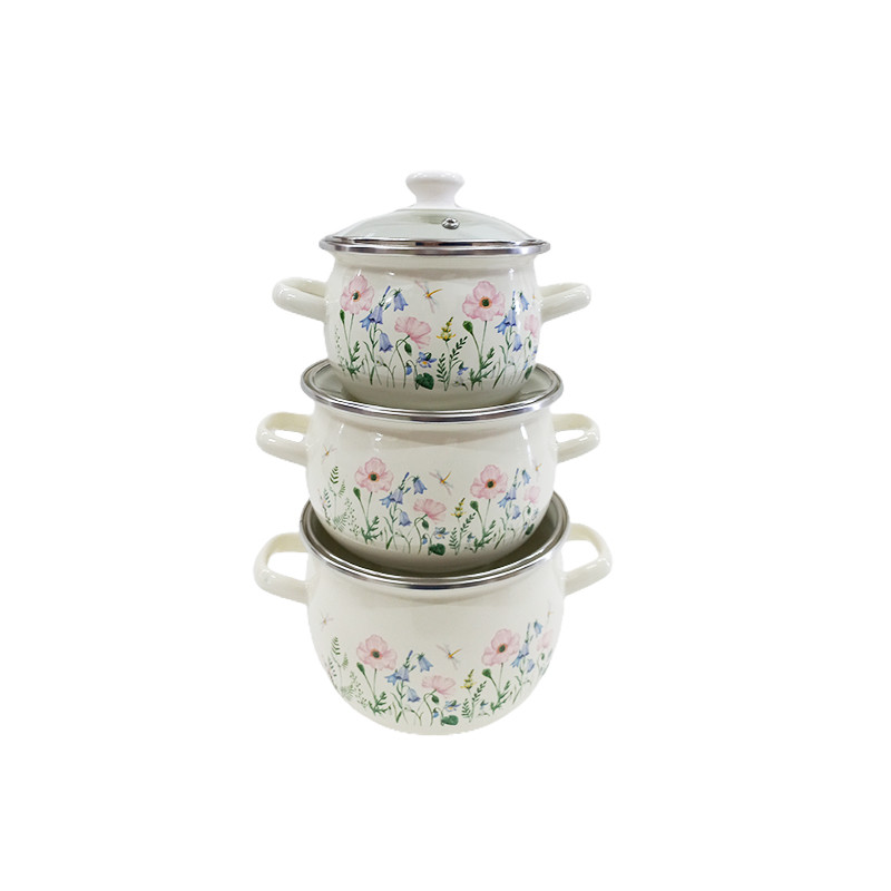 Набір каструль Idilia №6928 Еліка молочна 42215 - Вязка