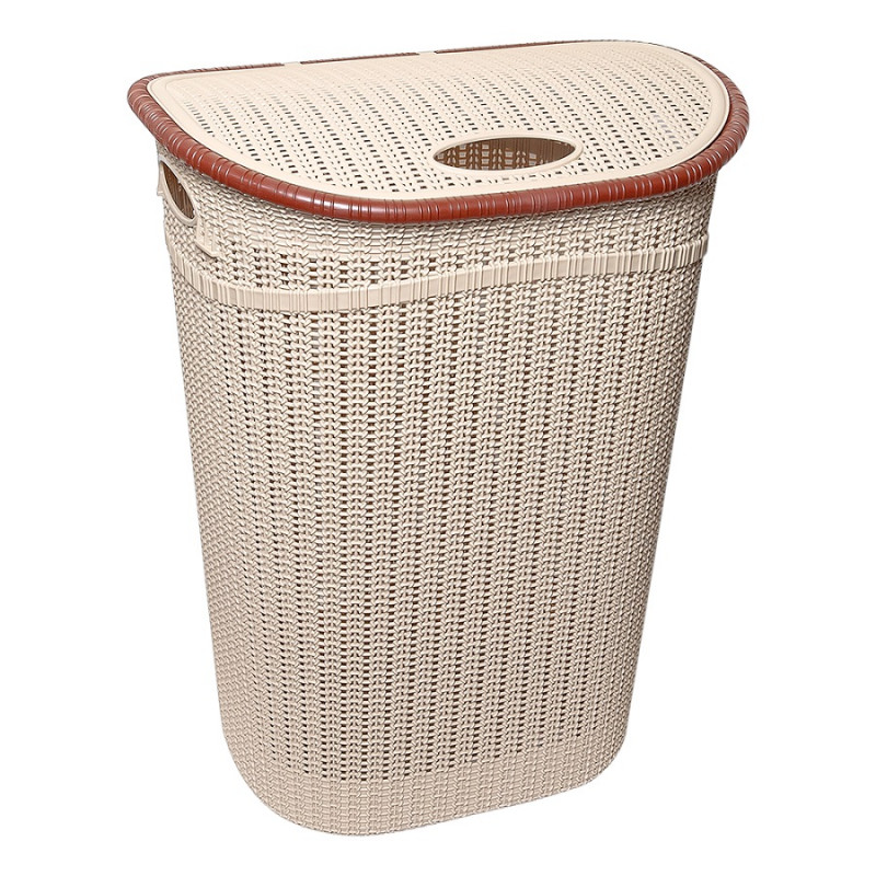 Кошик для білизни вертикальний PlastArt Євров*язка 52 л LA-150 - Тапе