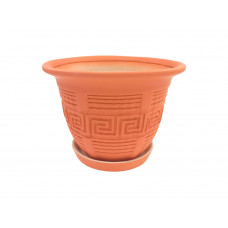 Горщик керамічний КООП Амстердам Лабіринт Корал Неон 12 см 0102