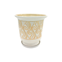 Горщик керамічний КООП Дзвін Завиток Помаранч 20 см 0063