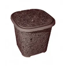 Корзина с крышкой R-plastic Кружевка 15 л