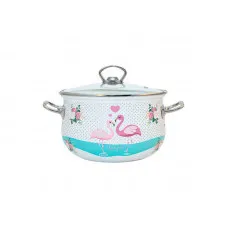 Кастрюля Infinity Love Flamingo Люкс SD-1377 круглая 2,9 л 18 см. 6625846