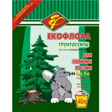 Почвосмесь для хвойных растений Экофлора 40 л