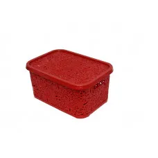 Корзина с крышкой R-plastic Кружева 10 л