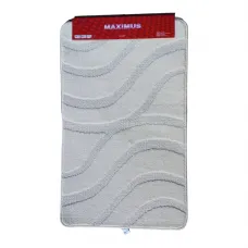 Набор ковриков для ванной 60*100 см Maximus Моно 2 пр. Pearl white 2581