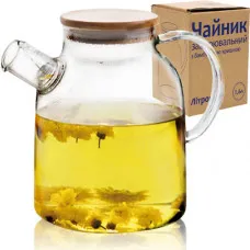 Чайник заварник с бамбуковой крышкой SNT 1600 мл Литрон 32236