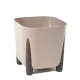 Горщик для квітів Ламела Фріда ЕКО coffee  квадратний 26*26 см 266 - Anthracite