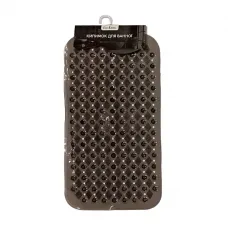 Килимок для душової Eco Fabric Медальйон 65*34 см Прозоро-чорний 6534-004