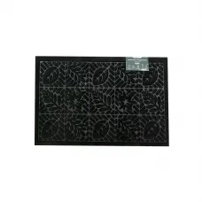 Килимок придверний Eco Fabric Листя 45*75 см Чорний 4575-004