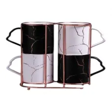 Набор кружок на подставке Limited Edition Marble 4 шт. 435 мл B060732