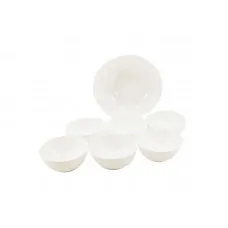 Набор стеклянный салатников Interos 7 пр White W-7D