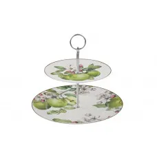 Фруктовница стеклянная Limited Edition Apple Tree 2-ярусная 19-557